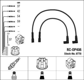 Комплект кабелів високовольтних NGK 0778