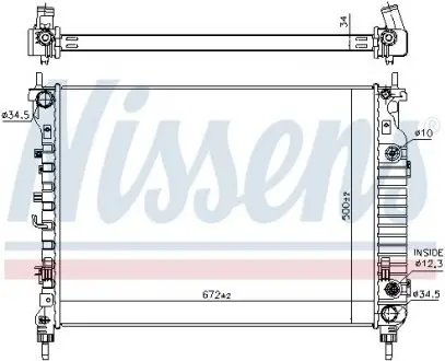 Радиатор охолоджування NISSENS 606256