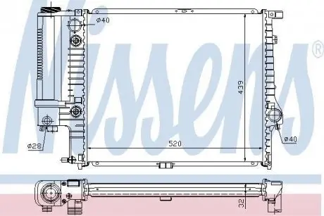 Радиатор системи охлаждения NISSENS 60709A