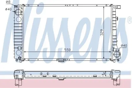 Радіатор охолодження двигуна NISSENS 60744A