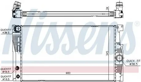 Радиатор охолоджування NISSENS 60836