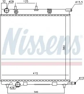 Радиатор охолоджування NISSENS 61284
