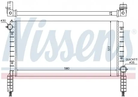 Радиатор охолоджування NISSENS 61769