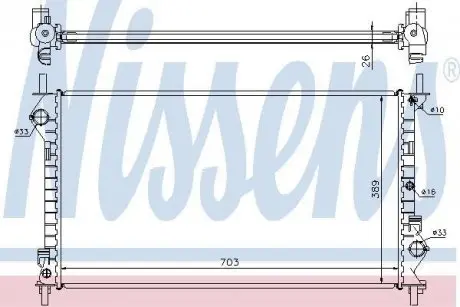 Радиатор системи охлаждения NISSENS 62021A