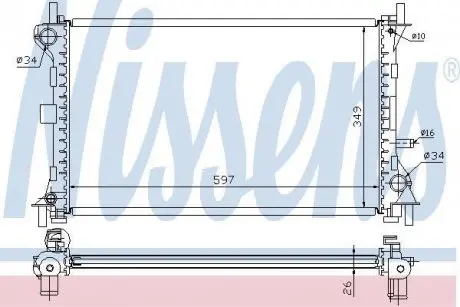 Радиатор охолоджування NISSENS 62073A