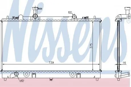 Радиатор охолоджування NISSENS 62466A
