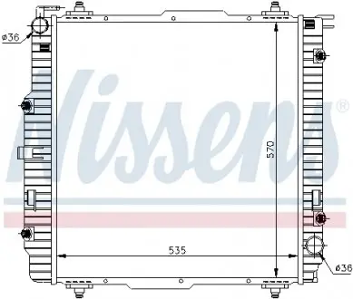 Радиатор охлаждения MERCEDES GW-CLASS W 463 (89-) NISSENS 62599A