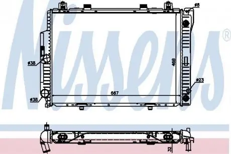 Радиатор охолоджування NISSENS 62713A