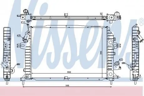 Радиатор охолоджування NISSENS 630705