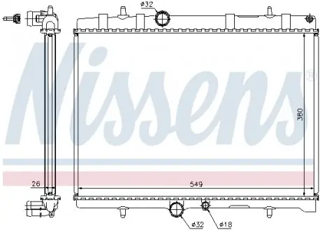 Радіатор охолоджування NISSENS 63689A