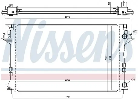 Радиатор охолоджування NISSENS 63771