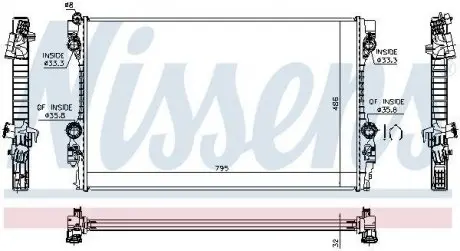 Радіатор охолоджування NISSENS 63779