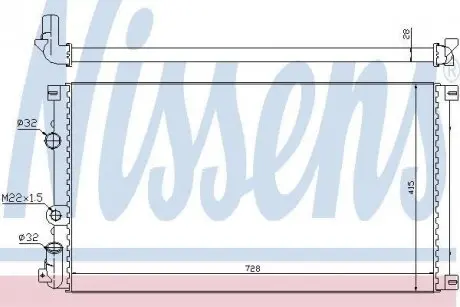 Радиатор охолоджування NISSENS 63812A