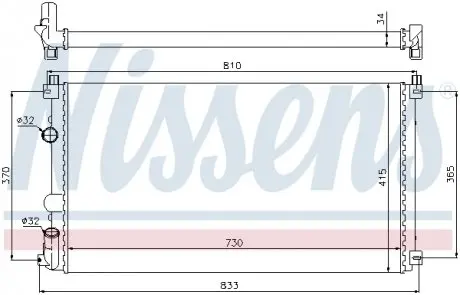 Радіатор охолоджування NISSENS 63819
