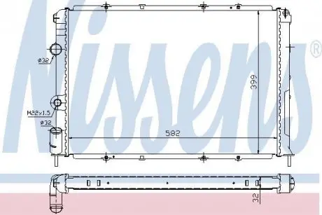 Радиатор охолоджування NISSENS 63938A