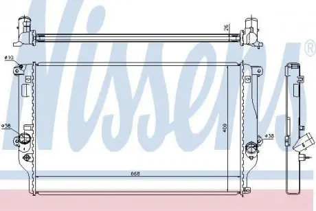 Радіатор охолоджування NISSENS 64677A