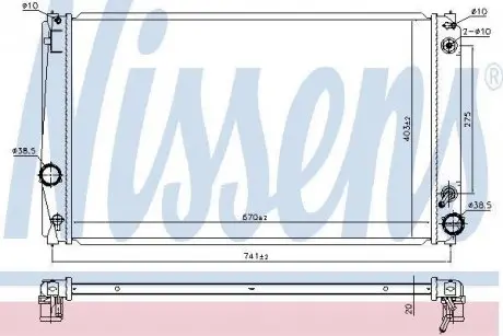 Радиатор охолоджування NISSENS 646843