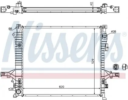 Радиатор охолоджування NISSENS 65613A