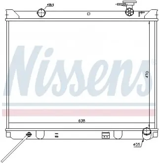 Радіатор охлождения KIA SORENTO I (BL) (02-) 2.5 CRDi NISSENS 66766