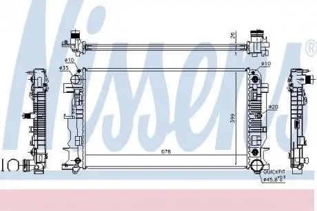 Радіатор охолодження NISSENS 67157A
