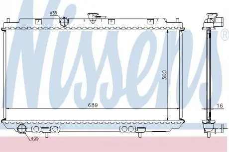 Радіатор охолоджування NISSENS 67346A