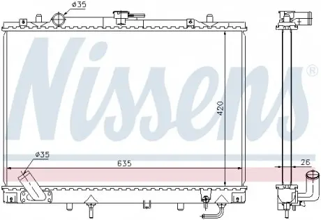 Радиатор охлаждения MITSUBISHI Pajero Sport (K9_W) NISSENS 68154