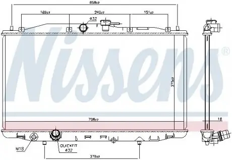 Радіатор охолоджування NISSENS 68604