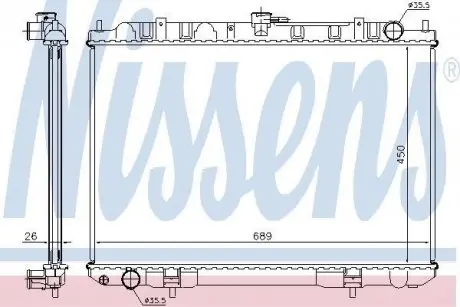Радиатор охолоджування NISSENS 68703A