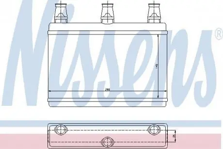 Радиатор опалювача салона NISSENS 70522