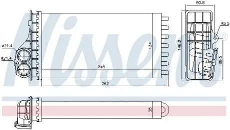 Радиатор опалювача салона First Fit NISSENS 707091