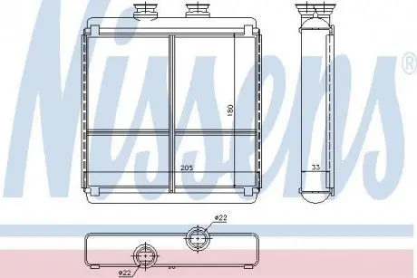 Радиатор печки NISSENS 72042