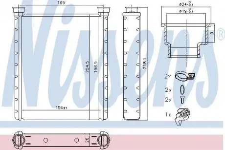 Радиатор опалювача салона First Fit NISSENS 72065