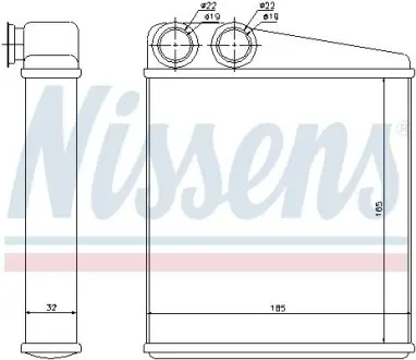 Радиатор опалювача салона First Fit NISSENS 72206