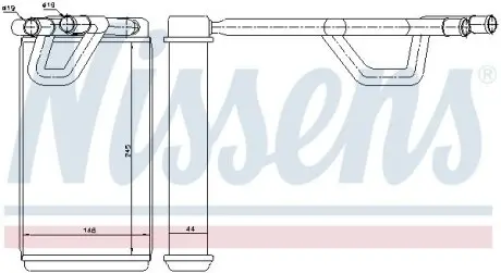 Радиатор опалювача салона NISSENS 72208
