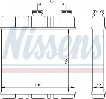 Радиатор печки ASTRA G/ZAFIRA +AC 98-05 NISSENS 72660