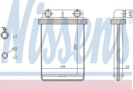 Радиатор опалювача салона NISSENS 72671