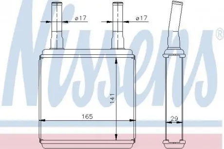 Радіатор пічки NISSENS 77605