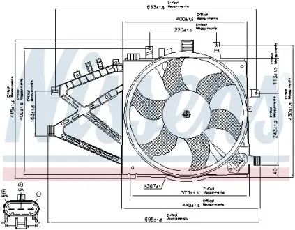 Вентилятор радіатора NISSENS 85190