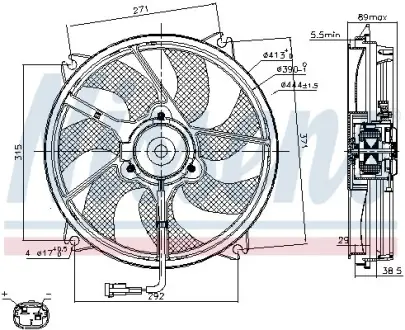 Вентилятор радіатора NISSENS 85606