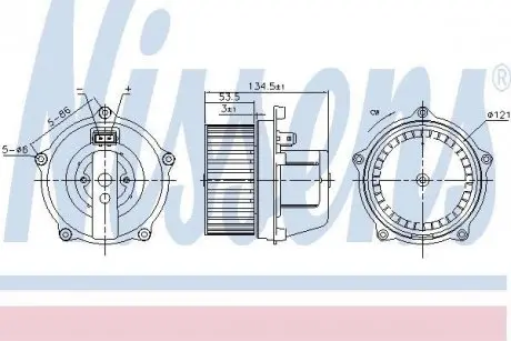 Вентилятор салона NISSENS 87444