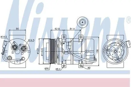 Компресор кондиціонера NISSENS 89069