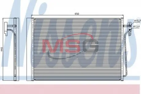 Радіатор кондиціонера NISSENS 940045