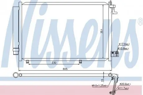 Радіатор кондиціонера First Fit NISSENS 940108