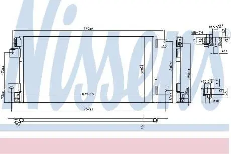 Радіатор кондиціонера NISSENS 940460