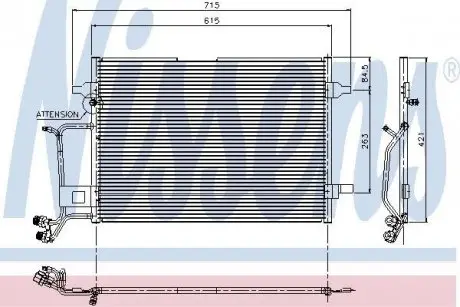Радіатор кондиціонера First Fit NISSENS 94207