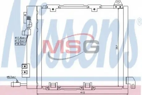 Конденсатор без хладогену NISSENS 94385