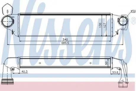 Радіатор наддуву NISSENS 96654