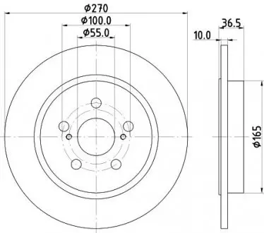 Диск тормозной задний Corolla (E15,E18) (06-) NISSHINBO ND1133K