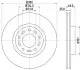 Диск тормозной передний Mazda 3, 5 1.8, 2.0, 2.2 (05-) NISSHINBO ND5002K (фото 1)