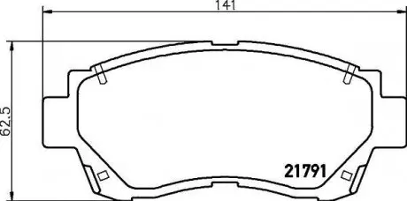 Тормозные колодки LEXUS/TOYOTA ES/LS/Camry "F" 89-08 NISSHINBO NP1006